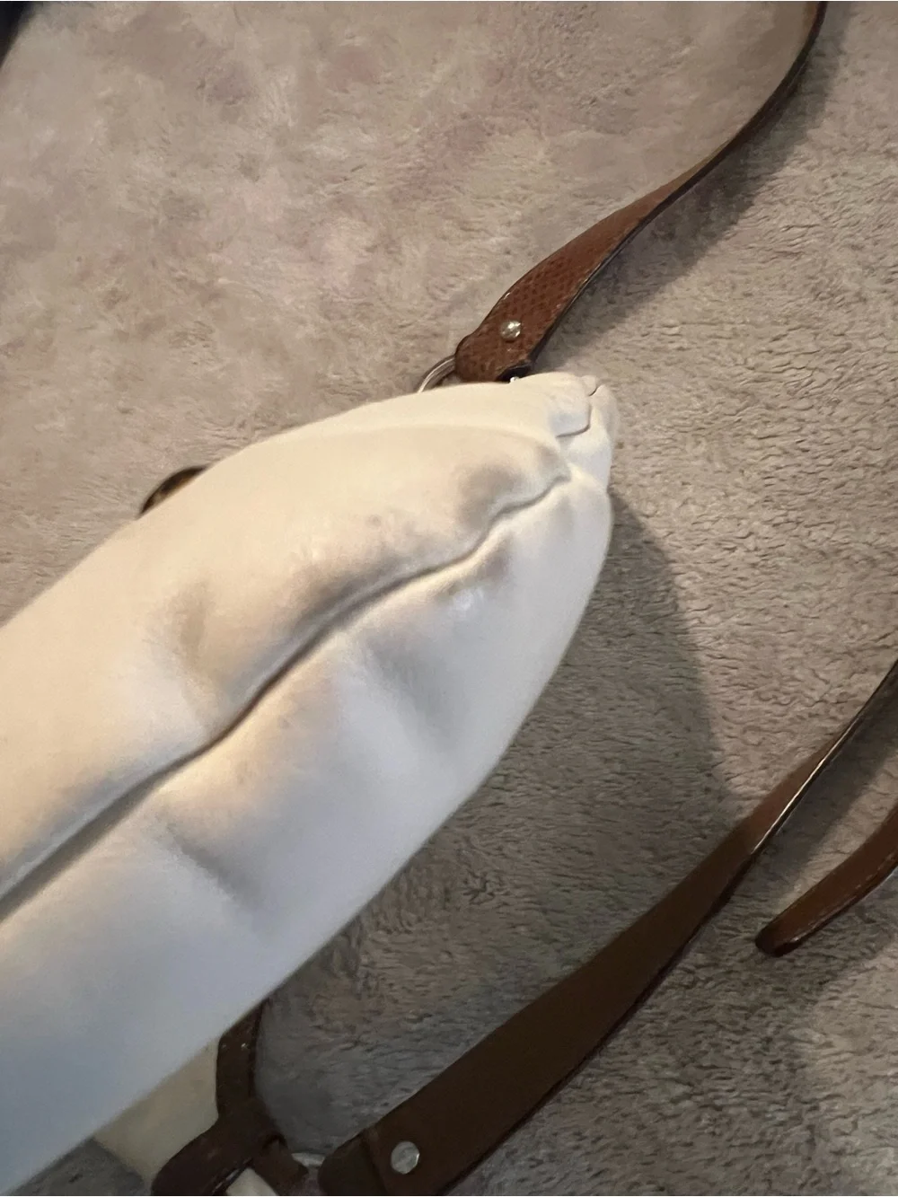 Coach Penelope Turnlock Crossbody Cream w/ Brown Snakeskin